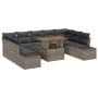 Juego de Sofás de Jardín Juego de 10 Gris, Negro von , Outdoor-Sofas - Ref: Foro24-3350006, Preis: 661,33 €, Rabatt: %