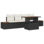 Conjunto de Sofá de Jardín  Conjunto de 5 Negro, Beige by , Outdoor sofas - Ref: Foro24-3350019, Price: 388,43 €, Discount: %