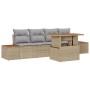 Conjunto de Sofás de Jardín 5 Piezas Beige Ratán by , Outdoor sofas - Ref: Foro24-3350022, Price: 396,66 €, Discount: %