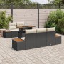 Conjunto de Sofá de Jardín 6 Piezas Negro, Marrón by , Outdoor sofas - Ref: Foro24-3350024, Price: 535,87 €, Discount: %