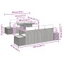 Conjunto de Sofá de Jardín 6 Piezas Negro, Marrón by , Outdoor sofas - Ref: Foro24-3350024, Price: 535,87 €, Discount: %