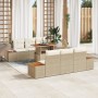 Juego de Sofá de Jardín Set de 7 Beige Ratán Comedor de Jardín by , Outdoor sofas - Ref: Foro24-3350033, Price: 602,04 €, Dis...
