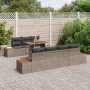 Conjunto de Sofá de Jardín Juego de 8 Gris Ratán Poliéster, Madera by , Outdoor sofas - Ref: Foro24-3350041, Price: 628,40 €,...