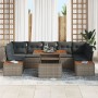 Juego de Sofás de Jardín Juego de 8 Gris Ratan Poliéster von , Outdoor-Sofas - Ref: Foro24-3350046, Preis: 582,01 €, Rabatt: %