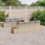 Juego de Sofá Jardín Conjunto de 9 Piezas Beige Ratán PE by , Outdoor sofas - Ref: Foro24-3350052, Price: 701,41 €, Discount: %