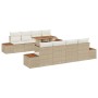 Conjunto de sofá de jardín Conjunto de 9 piezas Beige Ratán by , Outdoor sofas - Ref: Foro24-3350053, Price: 726,29 €, Discou...