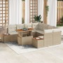 Juego de Sofá de Jardín Juego de 9 Beige Ratán by , Outdoor sofas - Ref: Foro24-3350058, Price: 673,68 €, Discount: %