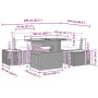 Set de Sofá de Jardín Set de 5 Negro Ratán von , Outdoor-Sofas - Ref: Foro24-3350064, Preis: 404,58 €, Rabatt: %