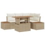 Conjunto de Sofá de Jardín Juego de 5 Beige Ratán de , Sofás de exterior - Ref: Foro24-3350068, Precio: 433,29 €, Descuento: %