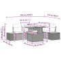 Conjunto de Sofá de Jardín 6 Piezas Gris Ratán Poliéster by , Outdoor sofas - Ref: Foro24-3350071, Price: 454,85 €, Discount: %