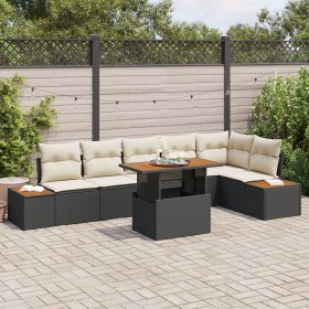 Conjunto de sofá de jardín Set de 7 Beige Polirratán de , Sofás de exterior - Ref: Foro24-3350074, Precio: 488,74 €, Descuent...