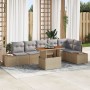 Juego de Sofás de Jardín Set de 7 Beige Ratán by , Outdoor sofas - Ref: Foro24-3350077, Price: 534,64 €, Discount: %