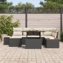 Juego de Sofá de Jardín Set de 7 Beige, Negro by , Outdoor sofas - Ref: Foro24-3350084, Price: 490,01 €, Discount: %
