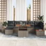 Conjunto de Sofá de Jardín Set de 8 Gris Rattan, Poliéster von , Outdoor-Sofas - Ref: Foro24-3350091, Preis: 559,21 €, Rabatt: %