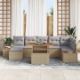 Conjunto Sofá Jardín Set 8 Beige, Gris Rattan, Poliéster von , Outdoor-Sofas - Ref: Foro24-3350092, Preis: 579,70 €, Rabatt: %