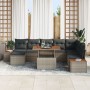 Set de Sofás Jardín Conjunto de 9 Gris Ratán de , Sofás de exterior - Ref: Foro24-3350096, Precio: 609,28 €
