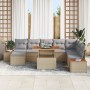 Conjunto de Sofá de Jardín Juego de 9 Beige, Gris von , Outdoor-Sofas - Ref: Foro24-3350097, Preis: 610,57 €, Rabatt: %