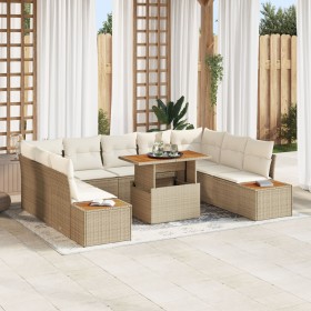 Conjunto de Sofá de Jardín Conjunto de 6 Beige Ratán de , Sofás de exterior - Ref: Foro24-3350103, Precio: 721,83 €, Descuent...
