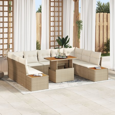 Conjunto de Sofá de Jardín Conjunto de 6 Beige Ratán by , Outdoor sofas - Ref: Foro24-3350103, Price: 721,83 €, Discount: %