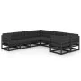 Gartenmöbelset 8-teilig mit Kissen Kiefernholz schwarz von vidaXL, Gartensets - Ref: Foro24-3077028, Preis: 925,84 €, Rabatt: %