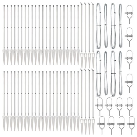 Poste de Cerca con Punta 52 pcs Ø32 mm 140 cm Acero Galvanizado by , fence posts - Ref: Foro24-3350210, Price: 599,37 €, Disc...