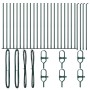 Poste de Cerca Juego de 26 Verde Concreto y Metal by , fence posts - Ref: Foro24-3350223, Price: 182,67 €, Discount: %