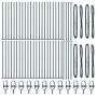 Poste de Cerca Set de 52 Verde Acero con Recubrimiento en Polvo by , fence posts - Ref: Foro24-3350224, Price: 343,20 €, Disc...