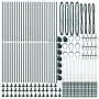 Poste de Cerca Set de 52 Verde Acero con Recubrimiento en Polvo by , fence posts - Ref: Foro24-3350224, Price: 343,20 €, Disc...