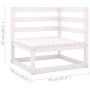 13-piece garden furniture set with white pine wood cushions by vidaXL, Garden sets - Ref: Foro24-3077110, Price: 1,00 €, Disc...