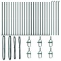 Poste de Cercado Set de 52 Verde Concreto, Acero by , fence posts - Ref: Foro24-3350231, Price: 242,00 €, Discount: %