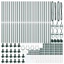 Poste de Cercado Set de 52 Verde Concreto, Acero by , fence posts - Ref: Foro24-3350231, Price: 242,00 €, Discount: %