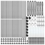 Postes de cerca Juego de 52 Gris Concreto 3.2 x 3.2 x 70 cm de , Postes de cerca - Ref: Foro24-3350240, Precio: 315,33 €, Des...