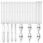 Postes de Cerca Set de 26 Acero galvanizado 3.2 x 3.2 x 50 cm by , fence posts - Ref: Foro24-3350253, Price: 139,39 €, Discou...