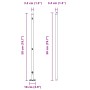 Postes de Cerca Set de 26 Acero galvanizado 3.2 x 3.2 x 50 cm by , fence posts - Ref: Foro24-3350253, Price: 139,39 €, Discou...