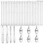 Poste de Cerca Set de 52 Acero galvanizado 3.2 x 3.2 x 83.5 cm by , fence posts - Ref: Foro24-3350267, Price: 207,21 €, Disco...