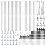 Poste de Cerca Set de 52 Acero galvanizado 3.2 x 3.2 x 83.5 cm by , fence posts - Ref: Foro24-3350267, Price: 207,21 €, Disco...