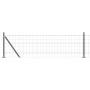 Valla Europea con 13 Postes Flangeados 0.6x25 m de Acero Galvanizado de , Paneles de vallas - Ref: Foro24-3350947, Precio: 11...