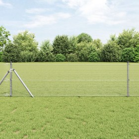 Cerca de Alambre Soldado con 13 Postes 0.6x50 m de Acero Galvanizado by , fence panels - Ref: Foro24-3351635, Price: 167,11 €...