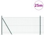 Cerca de alambre soldado con 13 postes con brida Verde 1x25 m Acero de , Paneles de vallas - Ref: Foro24-3352436, Precio: 142...
