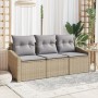 Set de Sofá de Jardín Juego de 3 Gris Claro, Beige by , Outdoor sofas - Ref: Foro24-3355249, Price: 248,70 €, Discount: %