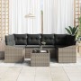 Set de Comedor de Jardín de 7 Piezas con Cojines Gris Polirratán by , Outdoor sofas - Ref: Foro24-3355288, Price: 486,01 €, D...