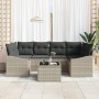 Set de sofá de jardín Set de 7 Beige y gris oscuro Ratán by , Outdoor sofas - Ref: Foro24-3355291, Price: 497,56 €, Discount: %