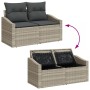 Set de sofá de jardín Set de 7 Beige y gris oscuro Ratán by , Outdoor sofas - Ref: Foro24-3355291, Price: 497,56 €, Discount: %