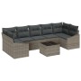 Juego de Sofá de Jardín de 8 Piezas con Cojines Gris Ratán Sintético von , Outdoor-Sofas - Ref: Foro24-3355308, Preis: 517,99...