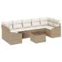 Juego de sofá de jardín de 8 piezas con cojines beige ratán poliéster by , Outdoor sofas - Ref: Foro24-3355310, Price: 555,35...