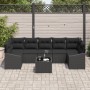 Conjunto de Sofá de Jardín de 8 Piezas con Cojines Negro de Ratán von , Outdoor-Sofas - Ref: Foro24-3355312, Preis: 544,02 €,...