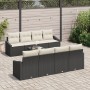 Conjunto de Sofá de Jardín de 7 Piezas con Cojines Negro Poliratán by , Outdoor sofas - Ref: Foro24-3355316, Price: 472,43 €,...