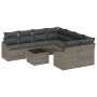 Conjunto de Comedor de Jardín de 9 Piezas con Cojines Grises de Ratán Polimérico by , Outdoor sofas - Ref: Foro24-3355328, Pr...