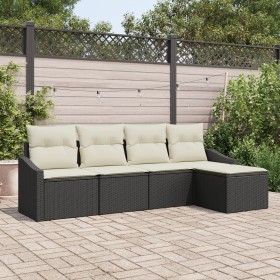 Juego de Sofás de Jardín Conjunto de 5 Negro y crema von , Outdoor-Sofas - Ref: Foro24-3355346, Preis: 325,94 €, Rabatt: %