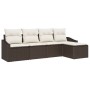 Conjunto de Sofá de Jardín Set de 5 Marrón Ratán de , Sofás de exterior - Ref: Foro24-3355347, Precio: 336,85 €, Descuento: %